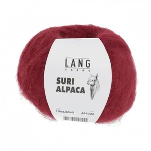 Pelote de 100% Alpaga SURI ALPACA - 25GR - Lang Yarns 0060 Rouge - 006... pas cher