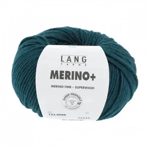 Pelote de Laine à tricoter MERINO + (PLUS) - Lang Yarns Vert (088) - V... pas cher