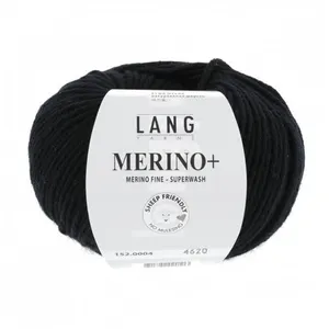 Pelote de Laine à tricoter MERINO + (PLUS) - Lang Yarns Bleu (004) - B... pas cher