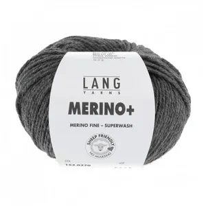 Pelote de Laine à tricoter MERINO + (PLUS) - Lang Yarns Gris (270) - G... pas cher