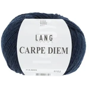 Pelote de Laine et Alpaga à tricoter CARPE DIEM - Lang Yarns 0035 Bleu...