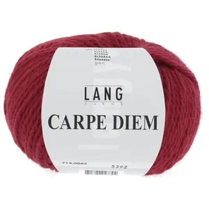 Pelote de Laine et Alpaga à tricoter CARPE DIEM - Lang Yarns 0062 Roug...