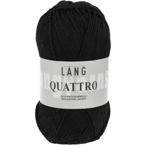 Non communiqué Fil à tricoter 100% coton QUATTRO - Lang Yarns(...) - 04 Noir