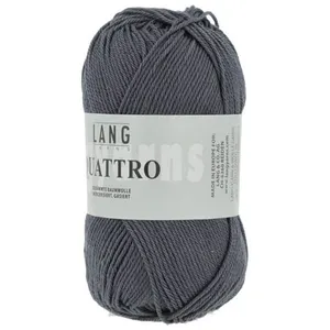Non communiqué Fil à tricoter 100% coton QUATTRO - Lang Yarns(...) - 70 Bleu pas cher