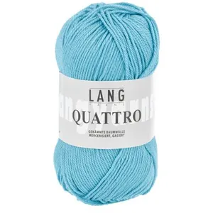Non communiqué Fil à tricoter 100% coton QUATTRO - Lang Yarns(...) - 79 Bleu pas cher