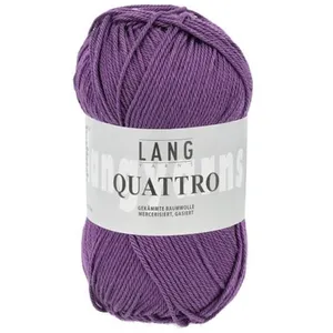 Non communiqué Fil à tricoter 100% coton QUATTRO - Lang Yarns(...) - 80 Violet pas cher