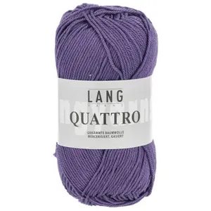 Non communiqué Fil à tricoter 100% coton QUATTRO - Lang Yarns(...) - 46 Violet pas cher