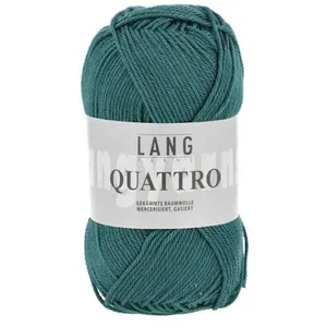 Non communiqué Fil à tricoter 100% coton QUATTRO - Lang Yarns(...) - 88 Bleu pas cher