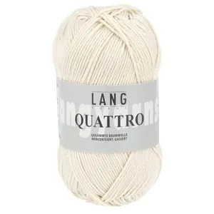 Non communiqué Fil à tricoter 100% coton QUATTRO - Lang Yarns(...) - 94 Blanc pas cher