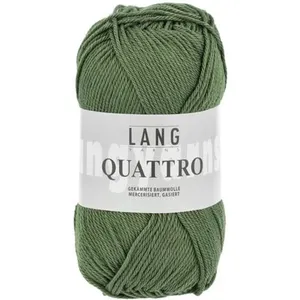 Non communiqué Fil à tricoter 100% coton QUATTRO - Lang Yarns(...) - 97 Vert pas cher
