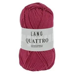 Non communiqué Fil à tricoter 100% coton QUATTRO - Lang Yarns(...) - 87 Rouge pas cher