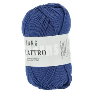 Non communiqué Fil à tricoter 100% coton QUATTRO - Lang Yarns(...) - 35 Bleu pas cher