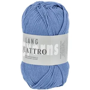 Non communiqué Fil à tricoter 100% coton QUATTRO - Lang Yarns(...) - 10 Bleu pas cher