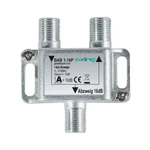 Comparateur de prix : Axing bab 1?16p dérivateur 1 directions 16db télévision par câble catv multimédia dvb t2 classe a + 10 db, 5?1218 mhz métal