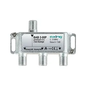 Comparateur de prix : Axing BAB 2-08P Dérivateur TV câble 2 Voies 5-1218 MHz