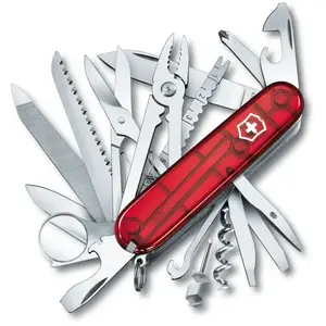Comparateur de prix : Victorinox Couteau Suisse Victorinox Swisschamp Rouge Translucide
