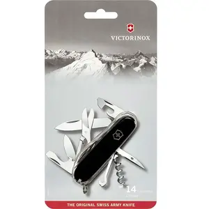 Comparateur de prix : Victorinox Climber Couteau de Poche Suisse, Léger, Multitool, 14 Fonctions, Tire Bouchon, Lame, Ouvre Boite, Noir
