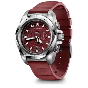 Montre Quartz Homme - Victorinox I.N.O.X. 241986 - Rouge - Acier - Caoutchouc pas cher