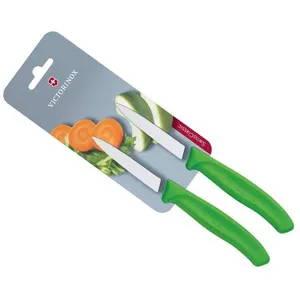 Lot De 2 Couteaux Office 8 Cm Vert - Swissclassic - VictorinoxVendu parcarrefour