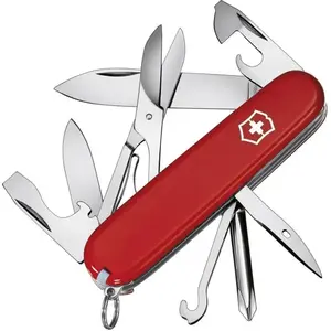 Comparateur de prix : Victorinox Super Tinker Couteau de Poche Suisse, Léger, Multitool, 14 Fonctions, Lame, Ouvre Boite, Rouge B1