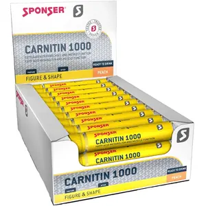 Comparateur de prix : Sponser Sport Food Boîte De Boisson Complémentaire Carnitin 1000 25ml Pêche 30 Unités One Size