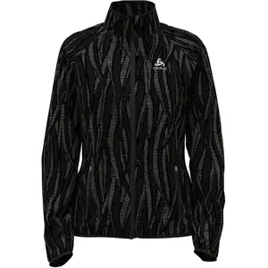 Comparateur de prix : Odlo Veste de course à pied Essential Light Print pour femme, XS, noir