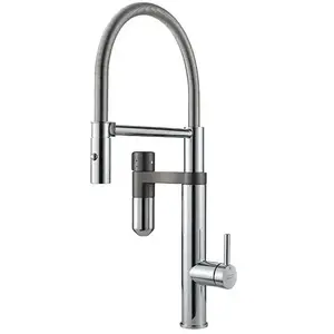 Franke ACER Mitigeur filtrant évier VITAL semi pro à douchette double jets - Chromé pas cher