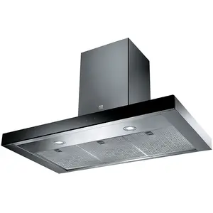 Comparateur de prix : Roblin Hotte Cheminée plate Roblin Eden BOX 900 INOX/VERRE NOIR - Verre inox/noir