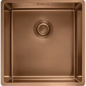 Cuve Mythos Masterpièce bxm 110-40 cuivre - 440 x 450 x 200 mm - sous-meuble 50 cm - vidage manuel Franke