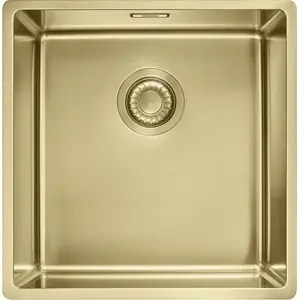 Cuve Mythos Masterpièce bxm 110-40 reflet d'or - 440 x 450 x 200 mm - sous-meuble 50 cm - vidage manuel Franke