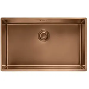 Franke - Cuve Mythos Masterpièce bxm 110-68 cuivre - 725 x 450 x 200 mm - sous-meuble 80 cm - vidage manuel