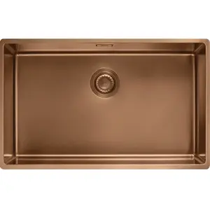 Franke - Cuve Mythos Masterpièce bxm 110-68 reflet d'or - 725 x 450 x 200 mm - sous-meuble 80 cm - vidage manuel