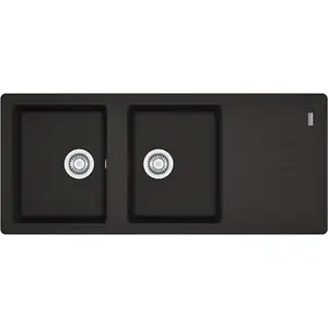 FRANKE Evier 2 bacs, 1 égouttoir MALTA ONYX
