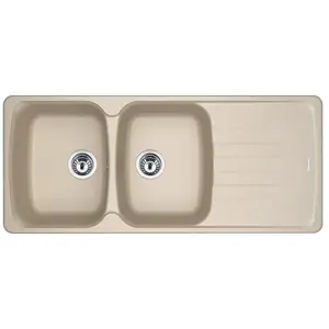 Évier à deux cuves avec égouttoir - Franke - AZG 621 - Rectangulaire -... pas cher