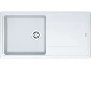 Comparateur de prix : Franke Evier 1 grand bac+1 égouttoir blanc TITAN