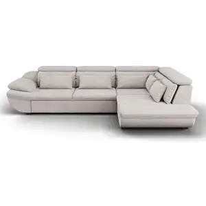 Canapé d'angle convertible 4 places INFINITY coloris gris pas cher
