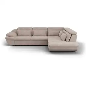 Canapé d'angle convertible 4 places INFINITY coloris taupe pas cher