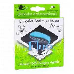 Comparateur de prix : PHARMAVOYAGE Bracelet anti-moustiques bleu fluo