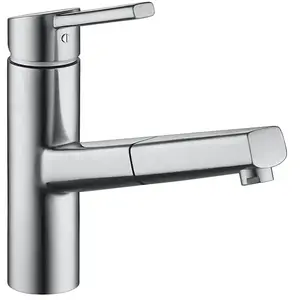 KWC Luna-E Mitigeur de cuisine pivotant, avec douchette extractible, 1... pas cher