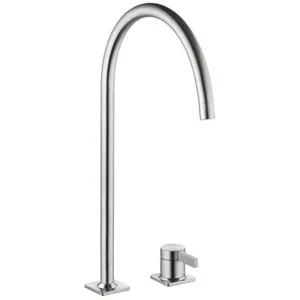 KWC Era 2, mélangeur de lavabo, acier inoxydable