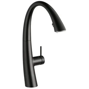 KWC Zoe 1, mélangeur de lavabo, noir mat, haute pression