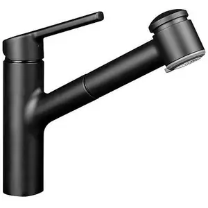 Mitigeur évier kwc Luna e noir mat avec douchette extractible pas cher