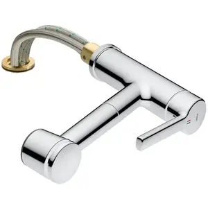 KWC Luna-E Mitigeur de cuisine pivotant avec douchette extractible, à installer sous une fenêtre, 10.441.053.000FL, pas cher