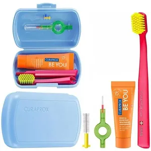 Curaprox Travel Set Kit de voyage dents, langue et gencives Blue pas cher