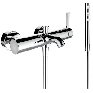 Kartell LAUFEN Robinetterie de baignoire en applique, avec set de douc...