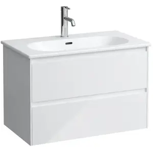LAUFEN LUA Vasque avec meuble bas, 2 tiroirs, H8600872611041, pas cher