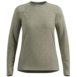 Odlo Essential Seamless Maillot de course Femmes-vert olive, Taille XL pas cher