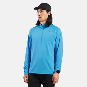 Odlo Haut de running demi-zip Essential Ceramiwarm - Running - blau, S pas cher