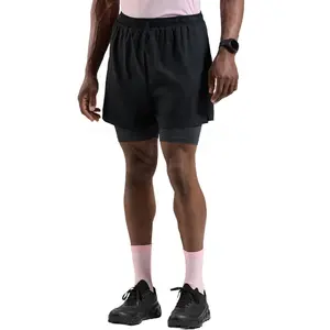 Odlo Zeroweight Print 5in 2in1 Short de running Hommes-noir, Taille S pas cher