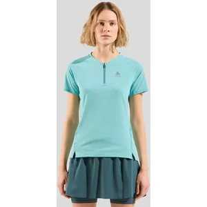 Odlo X-Alp Trail 1/2 Zip Crew Neck Maillot De Course Femmes - Turquoise, Taille M pas cher